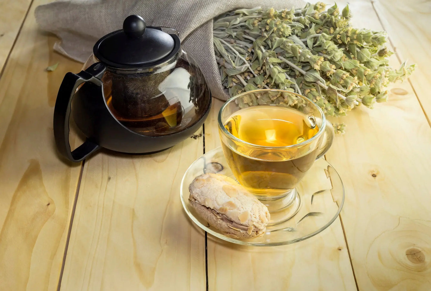 Herbal tea known for immunity support, grown in biodiversity-rich groves